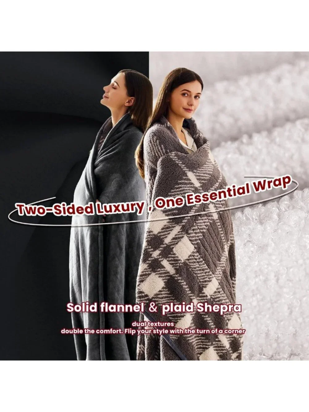 Cozy Full Size Heated Electric Blanket - Flannel, 10 Heat Levels, 5 Timers, ETL